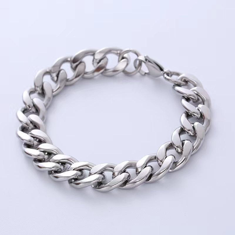 Hip-Hop Solid Color 304 Stainless Steel Chain No Inlaid Men'S Bracelets display picture 6