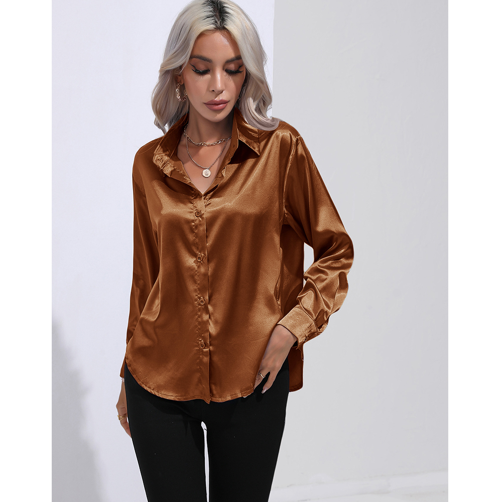 Women's Blouse Long Sleeve Blouses Patchwork Casual Solid Color display picture 2