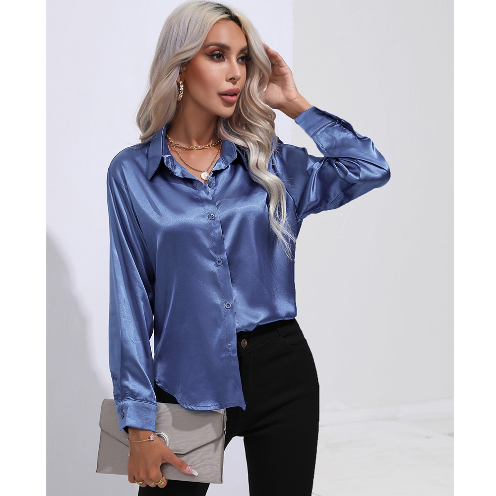 Women's Blouse Long Sleeve Blouses Patchwork Casual Solid Color display picture 17