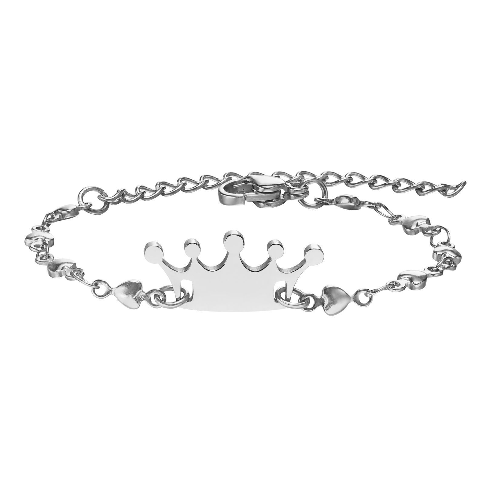Simple Style Crown 201 Stainless Steel Bracelets In Bulk display picture 6