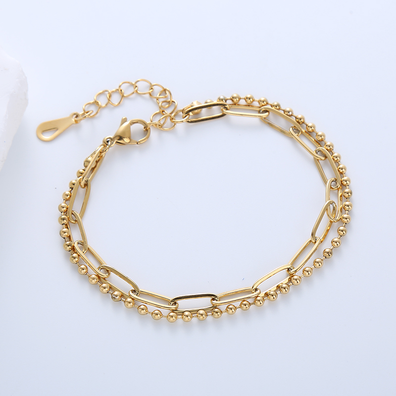 Modern Style Simple Style Star Stainless Steel 18K Gold Plated Bracelets In Bulk display picture 1