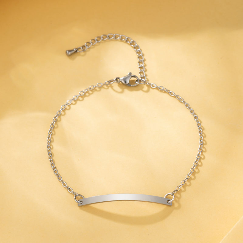 Simple Style Solid Color Stainless Steel Bracelets In Bulk display picture 5