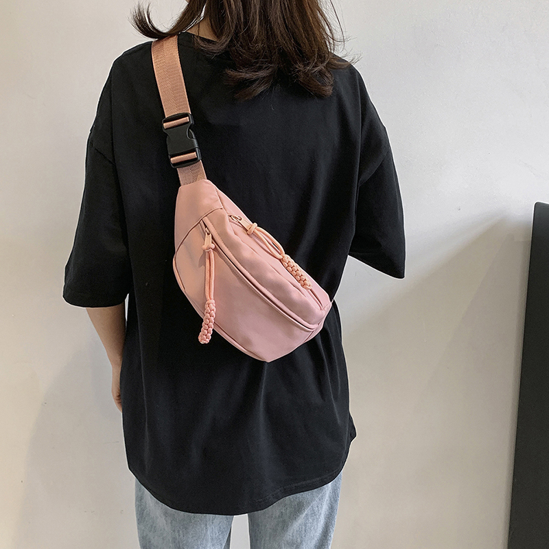 Frau Basic Einfarbig Segeltuch Taille Taschen display picture 8