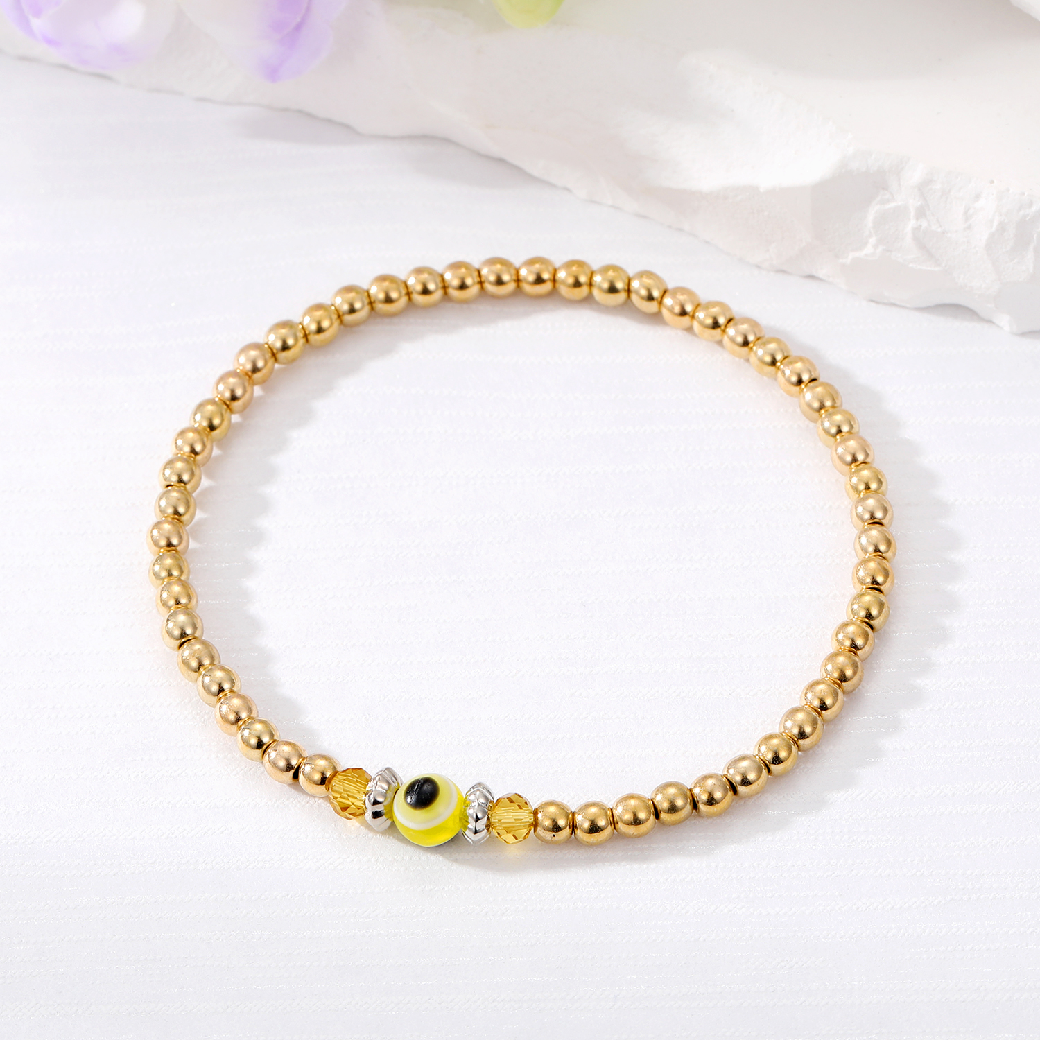 Casual Tropical Round Alloy Resin Beaded Women's Bracelets display picture 3
