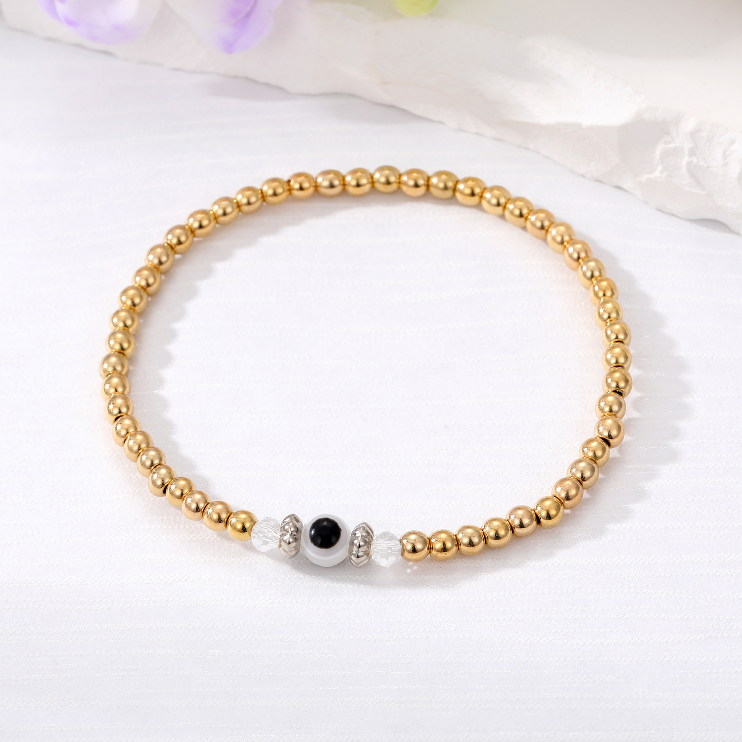 Casual Tropical Round Alloy Resin Beaded Women's Bracelets display picture 5