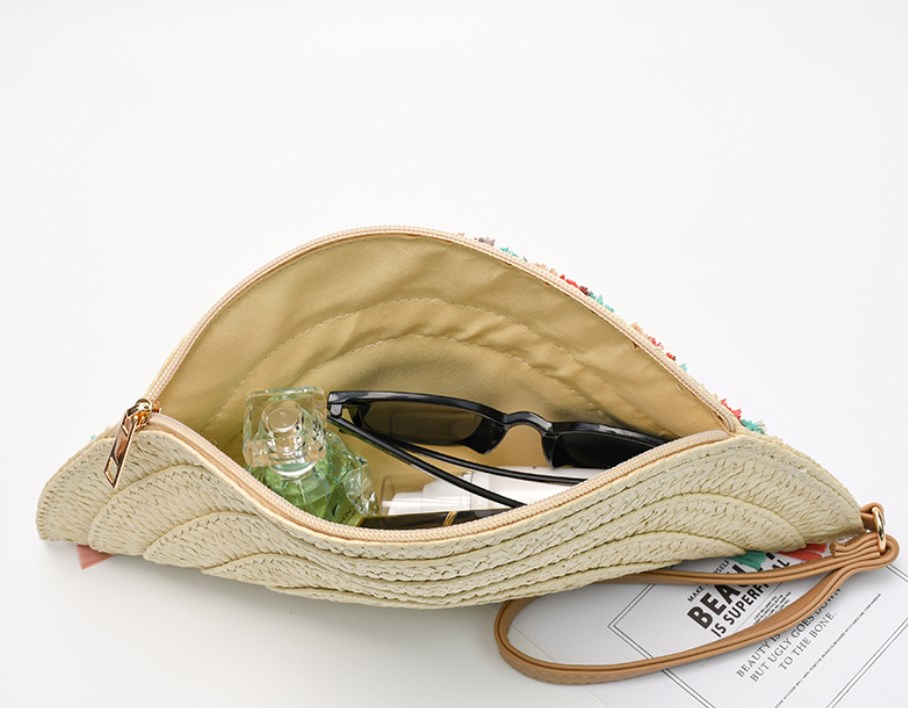 Women's Medium Spring&summer Autumn Straw Streetwear Clutch Bag Handbag Straw Bag display picture 1