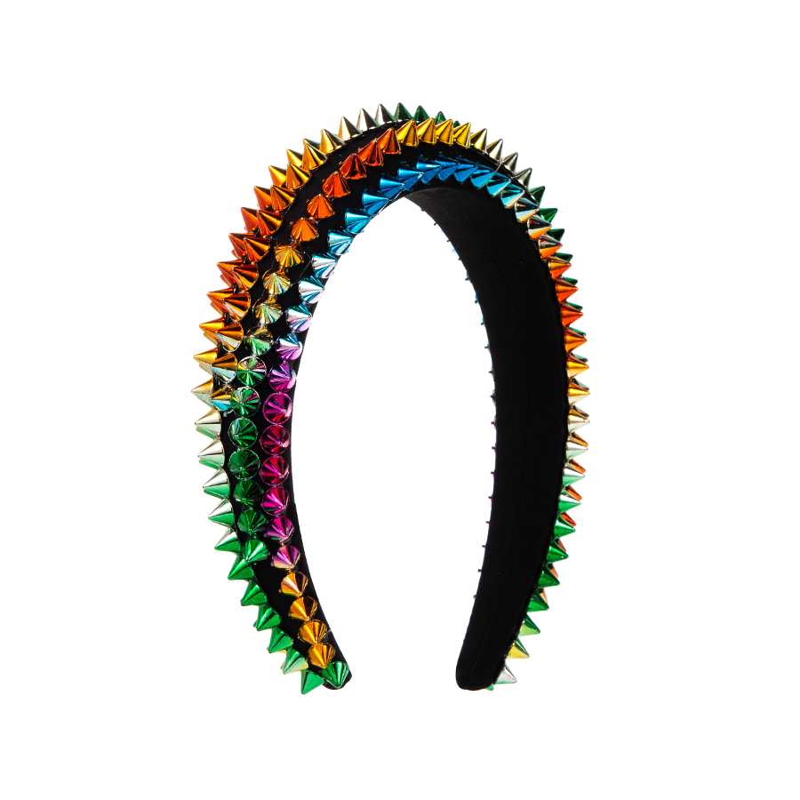 Hip-hop Exaggerated Rivet Alloy Hair Band display picture 5