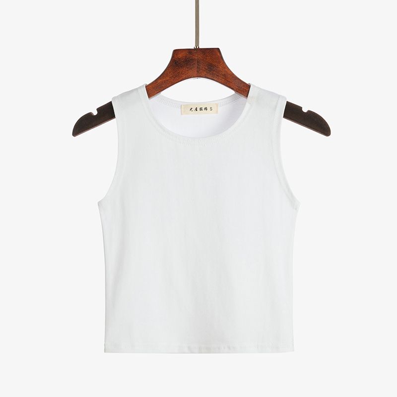 Women's Vest Sleeveless T-shirts Washed Elegant Sexy Solid Color display picture 3