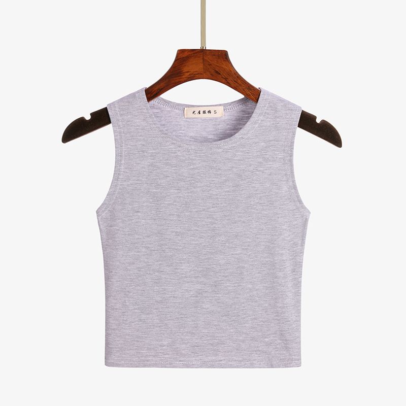 Women's Vest Sleeveless T-shirts Washed Elegant Sexy Solid Color display picture 4