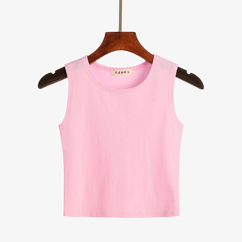 Women's Vest Sleeveless T-shirts Washed Elegant Sexy Solid Color display picture 6