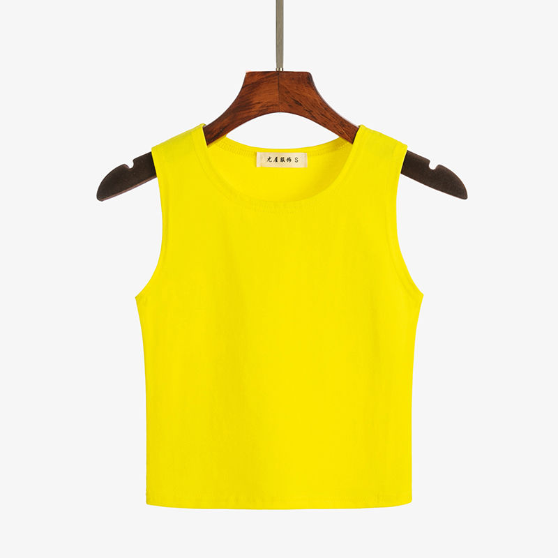 Women's Vest Sleeveless T-shirts Washed Elegant Sexy Solid Color display picture 7