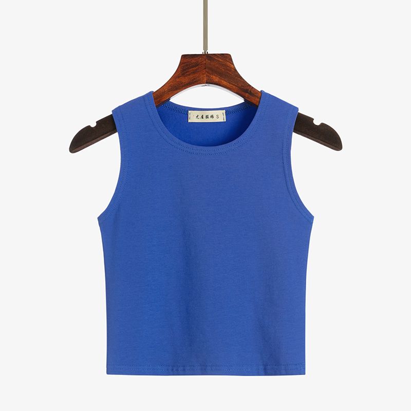 Women's Vest Sleeveless T-shirts Washed Elegant Sexy Solid Color display picture 13