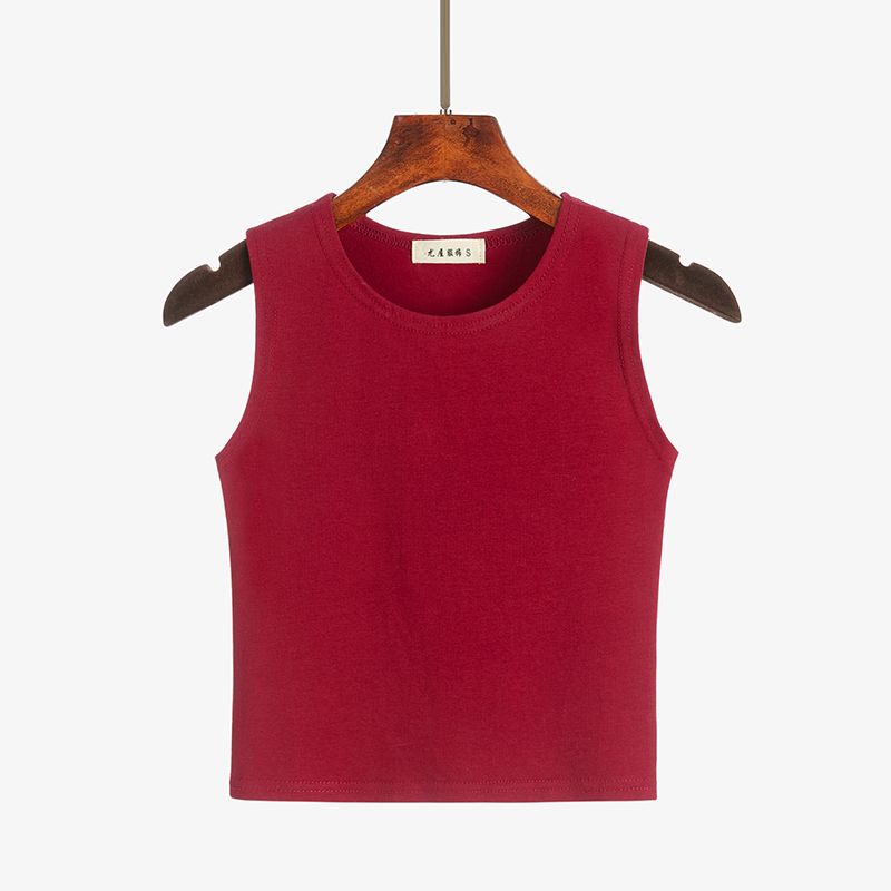 Women's Vest Sleeveless T-shirts Washed Elegant Sexy Solid Color display picture 14