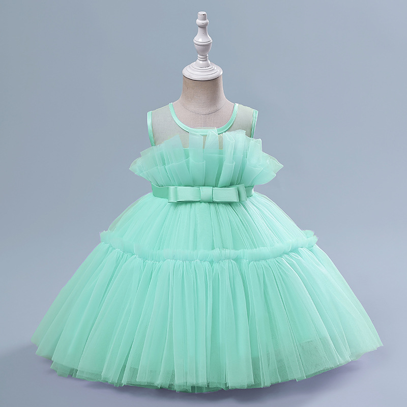 Elegante Princesa Romántico Color Sólido Poliéster Vestidos Para Niñas display picture 1