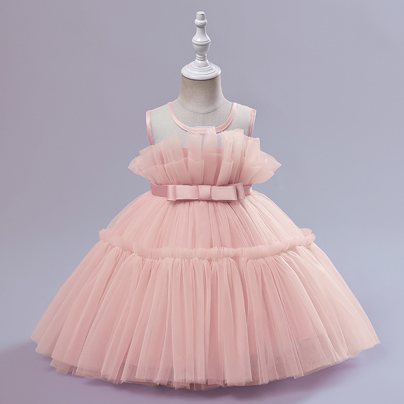 Elegante Princesa Romántico Color Sólido Poliéster Vestidos Para Niñas display picture 4