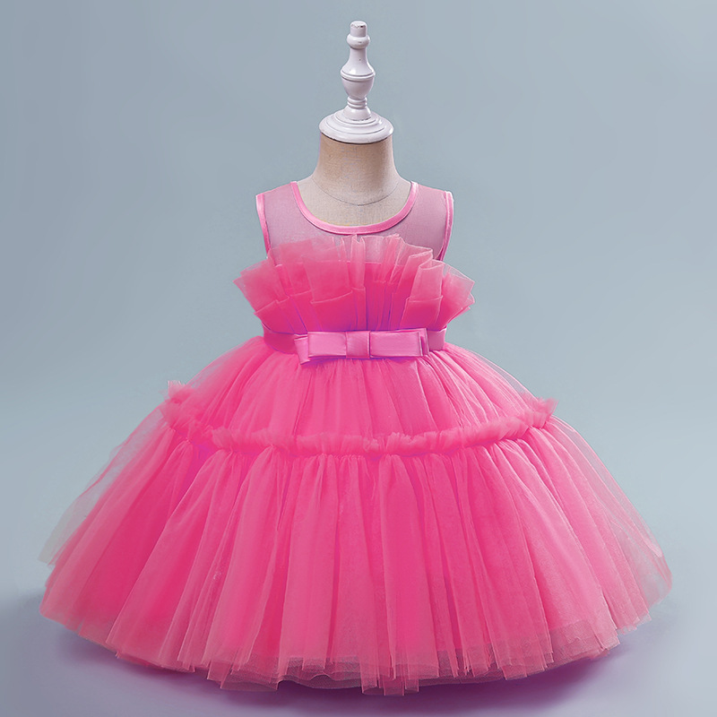 Elegante Princesa Romántico Color Sólido Poliéster Vestidos Para Niñas display picture 6