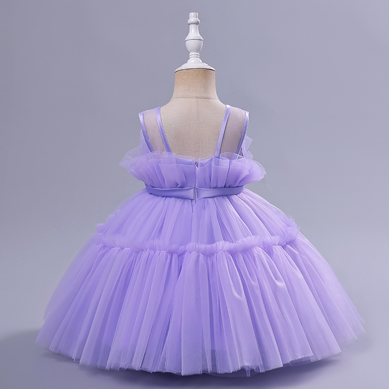 Elegante Princesa Romántico Color Sólido Poliéster Vestidos Para Niñas display picture 8