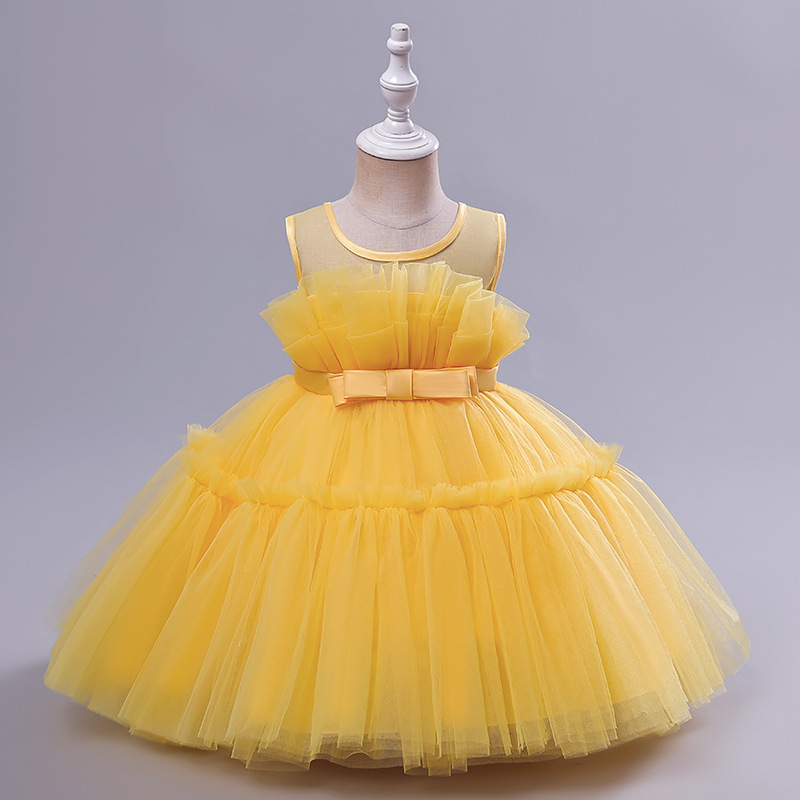 Elegante Princesa Romántico Color Sólido Poliéster Vestidos Para Niñas display picture 2