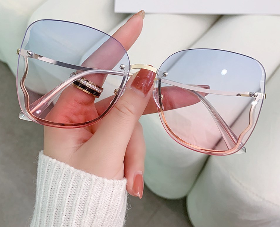 Elegant Lady Geometric Ac Special-shaped Mirror Frameless Women's Sunglasses display picture 2