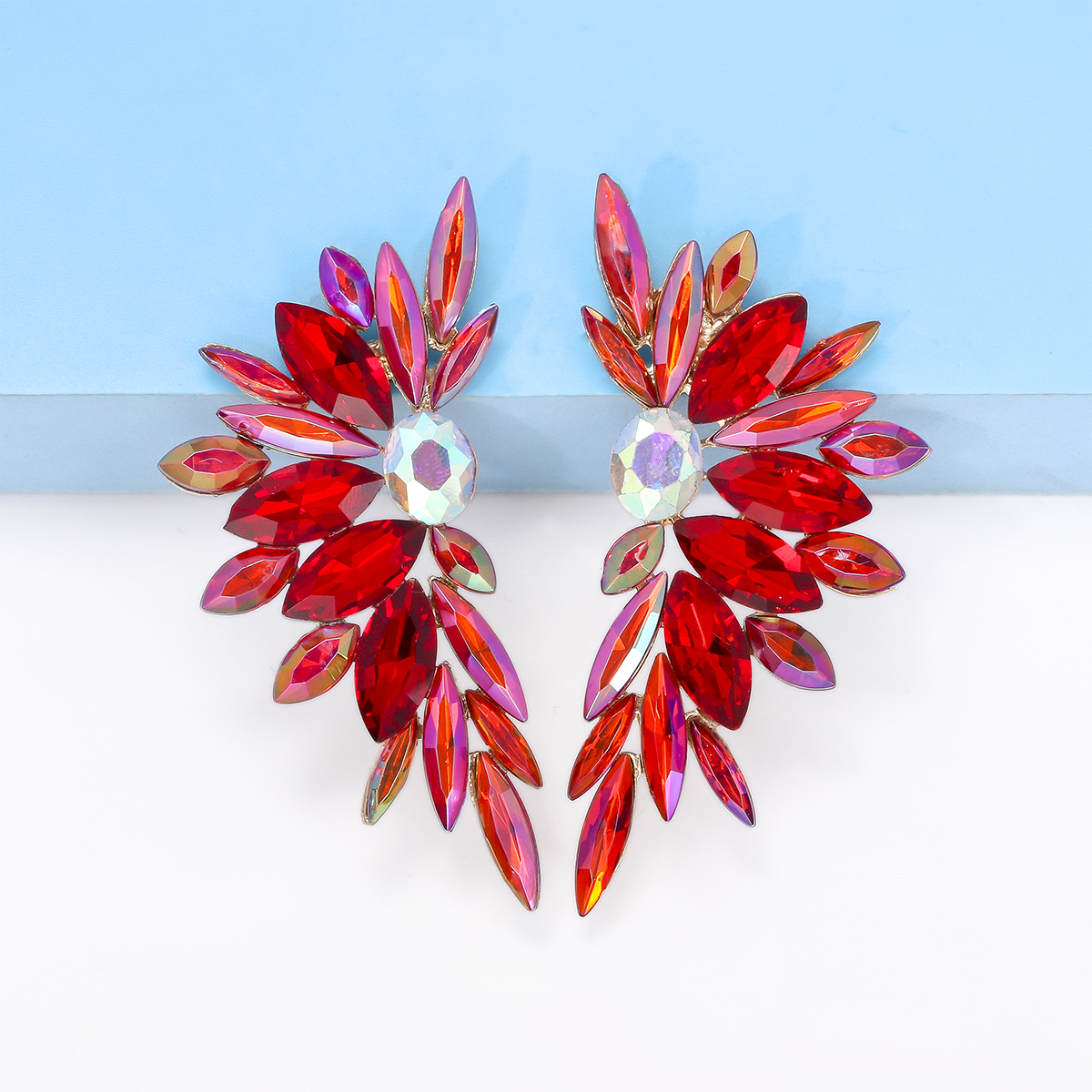Elegant Luxurious Geometric Alloy Inlay Glass Stone Women's Ear Studs display picture 14