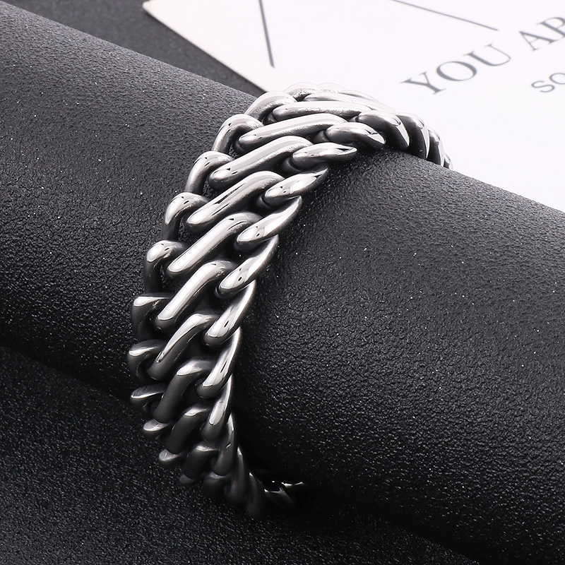 Hip-hop Solid Color Titanium Steel Men's Bracelets display picture 7