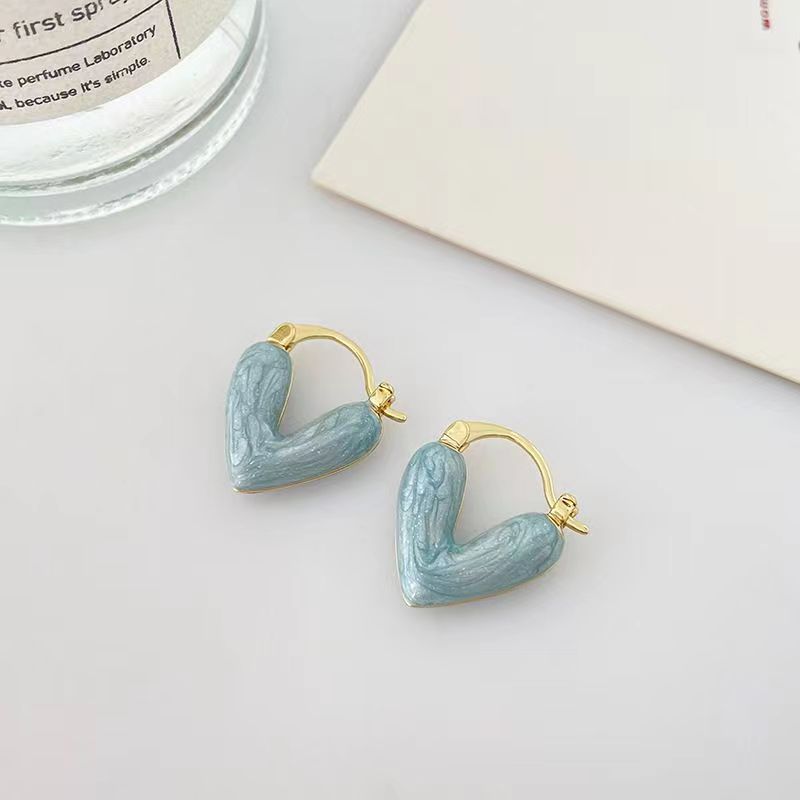 1 Pair Sweet Heart Shape Plating Alloy Earrings display picture 6