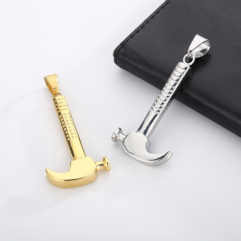 1 Piece Stainless Steel 18K Gold Plated Hammer display picture 3