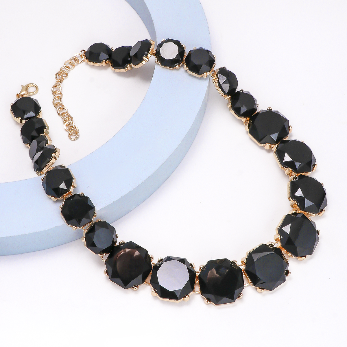 Commute Round Alloy Three-dimensional Inlay Rhinestones Necklace display picture 2