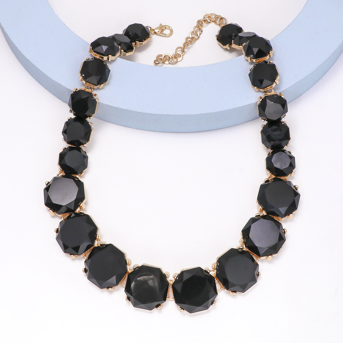 Commute Round Alloy Three-dimensional Inlay Rhinestones Necklace display picture 4