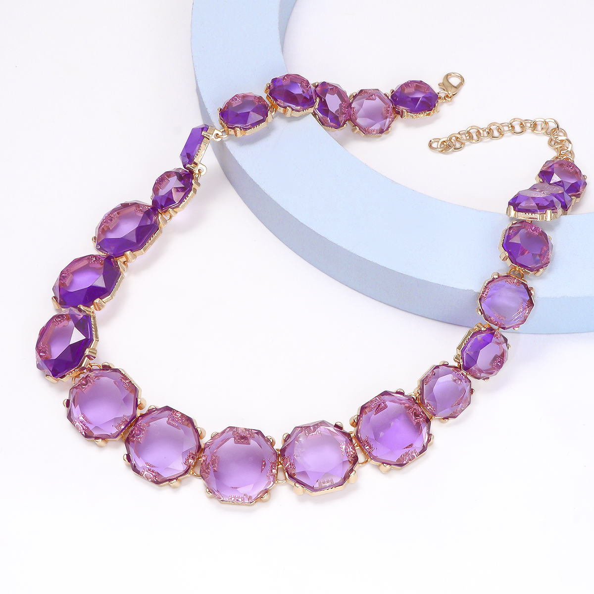 Commute Round Alloy Three-dimensional Inlay Rhinestones Necklace display picture 7