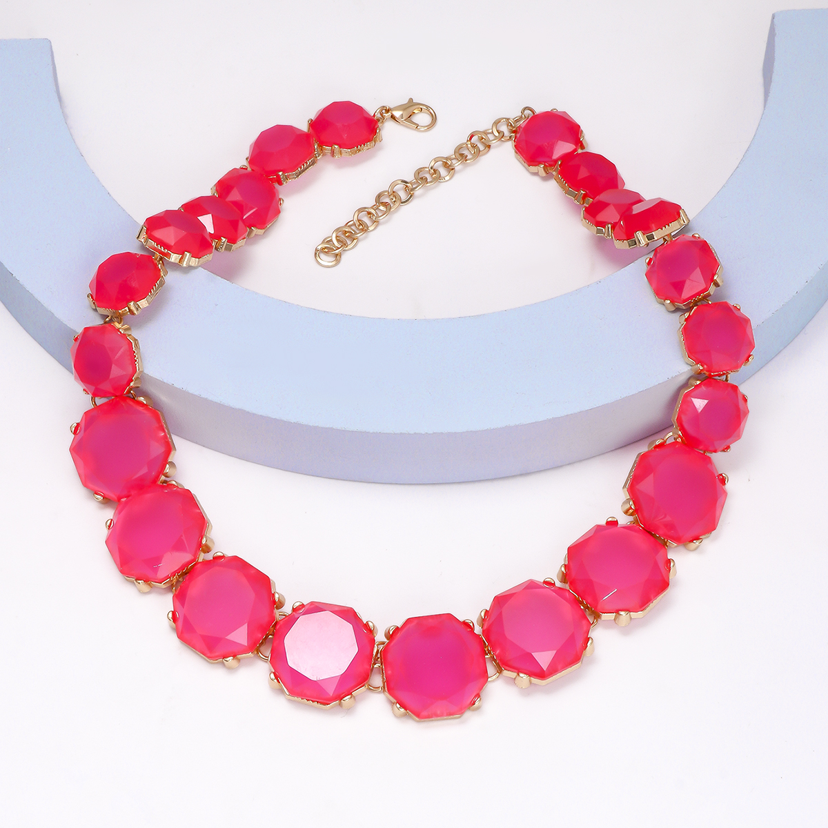 Commute Round Alloy Three-dimensional Inlay Rhinestones Necklace display picture 3