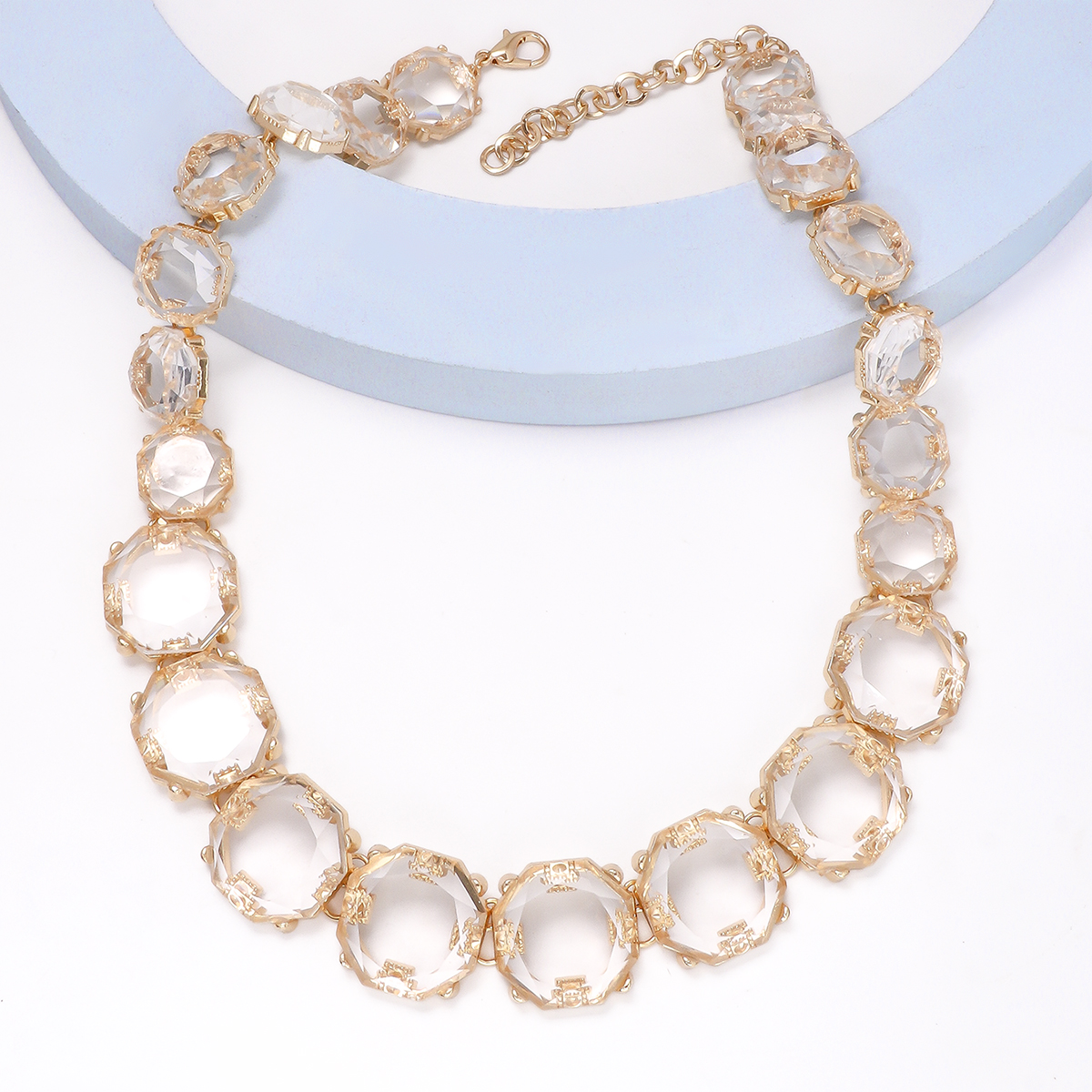Commute Round Alloy Three-dimensional Inlay Rhinestones Necklace display picture 9