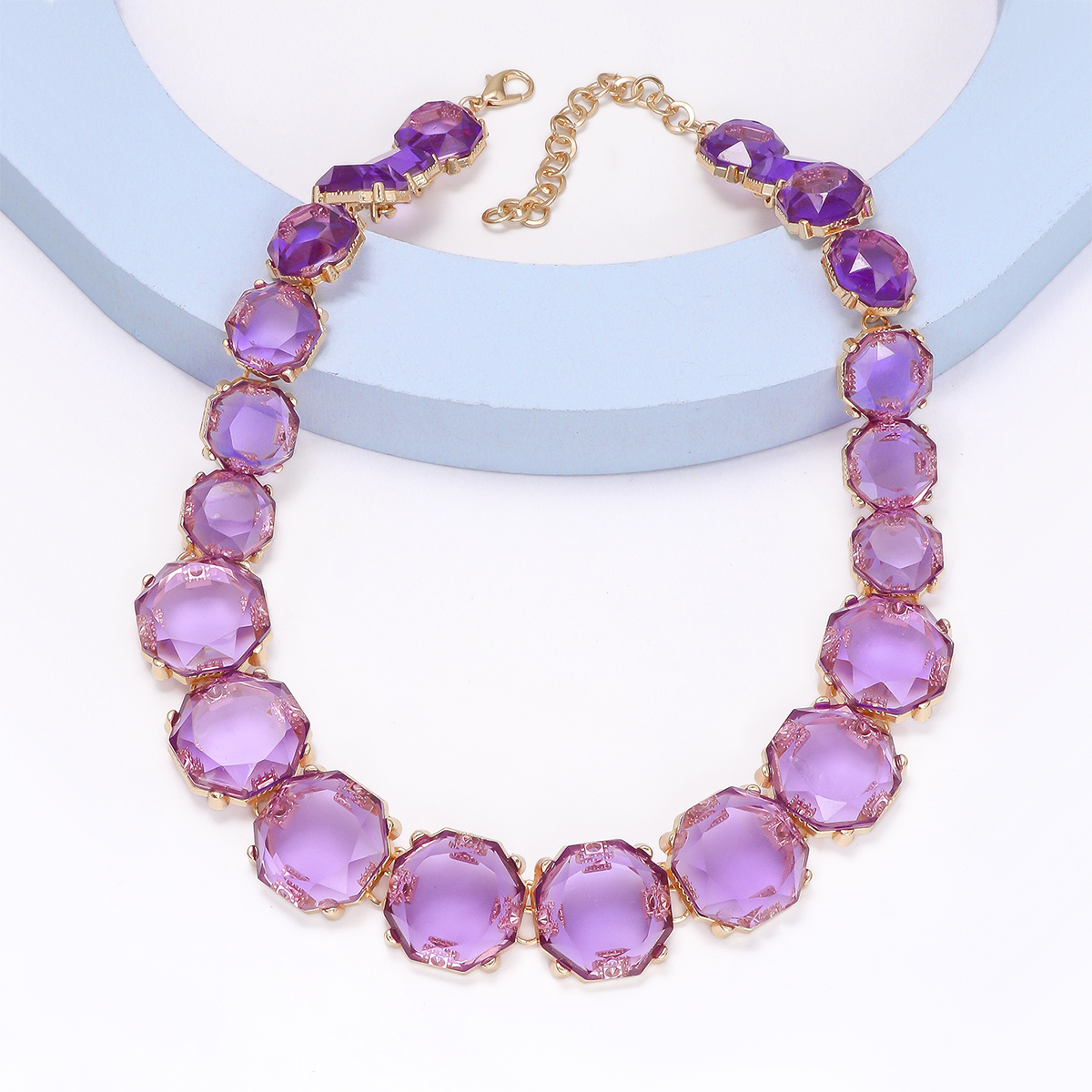 Commute Round Alloy Three-dimensional Inlay Rhinestones Necklace display picture 10