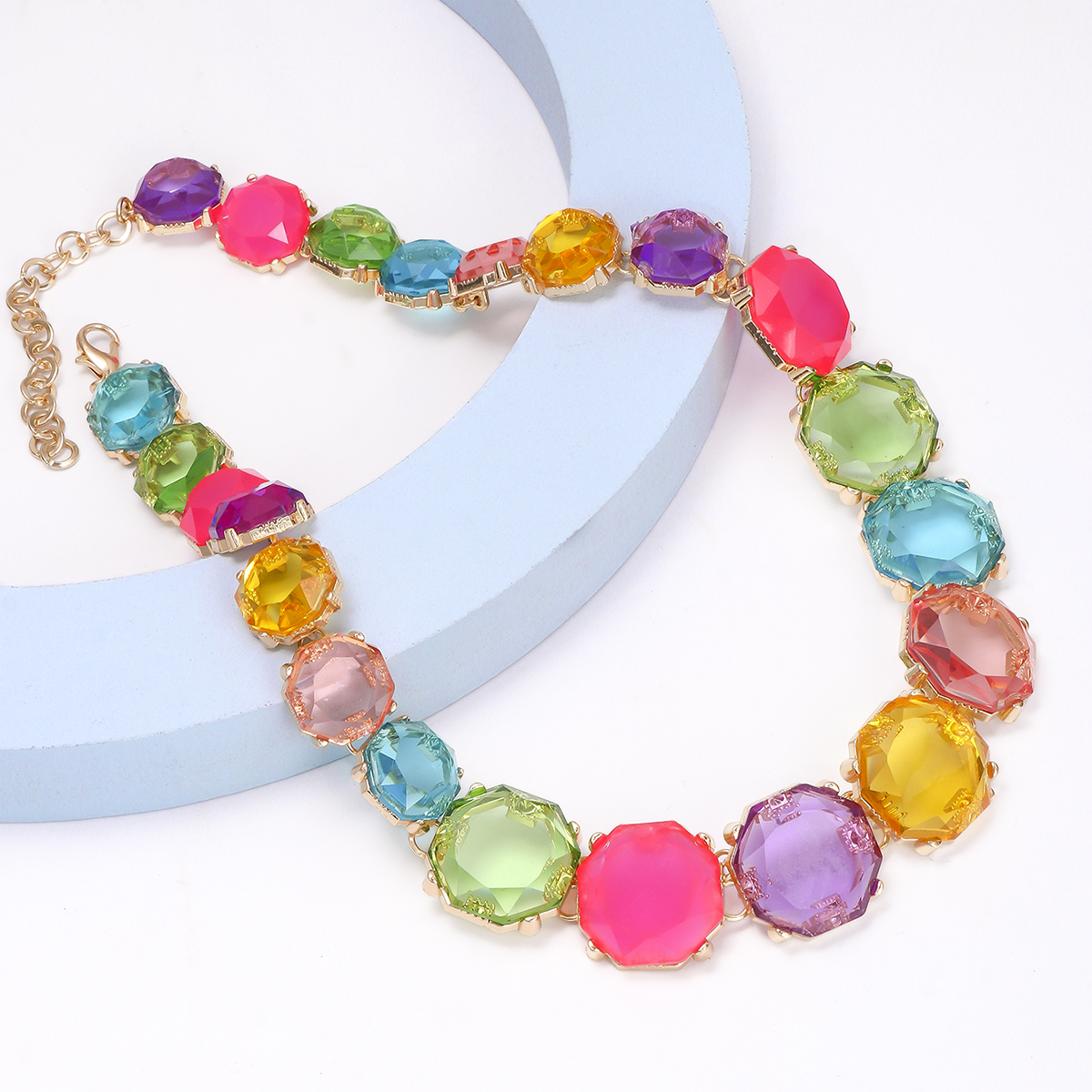 Commute Round Alloy Three-dimensional Inlay Rhinestones Necklace display picture 14