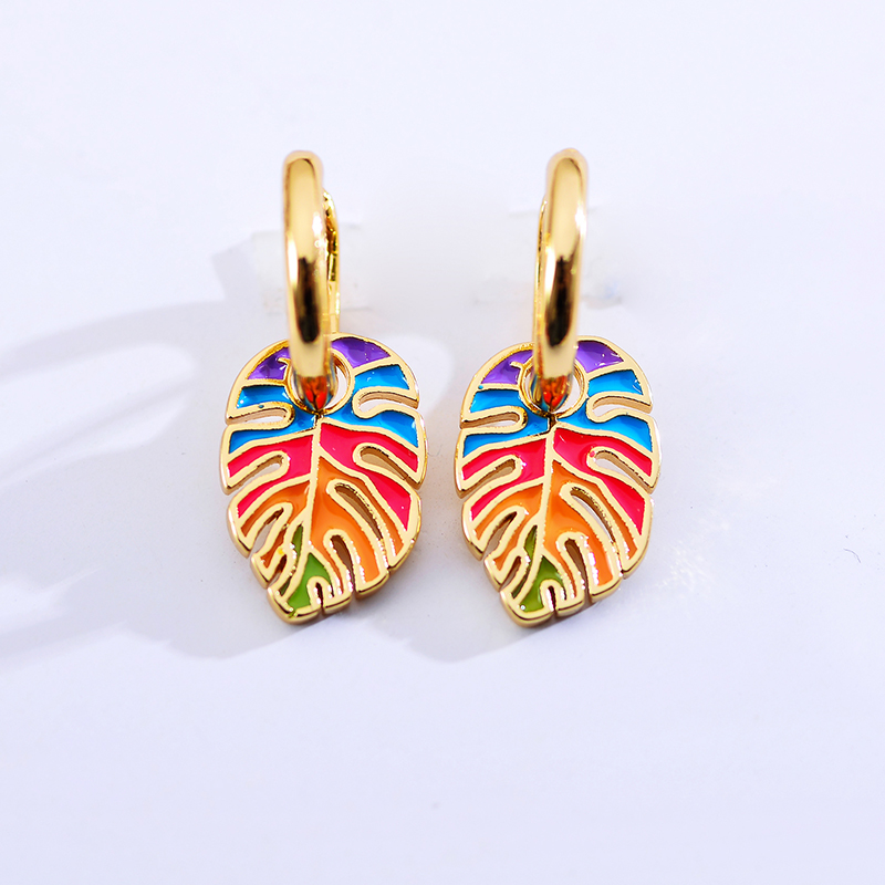 1 Pair Lady Tree Plating Copper Gold Plated Earrings display picture 6