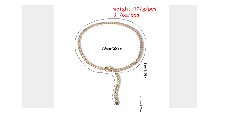 Simple Style Solid Color Aluminum Plating Chain Women's Chain Belts display picture 6