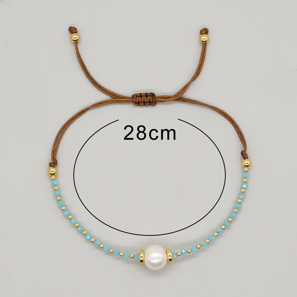 Casual Estilo Simple Ronda Cristal Artificial Perlas De Agua Dulce Con Cuentas Cordón Trenza Pulsera display picture 32