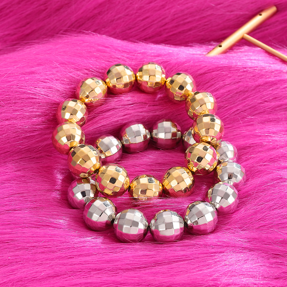 Retro Simple Style Ball Alloy Beaded Women's Bracelets Earrings Necklace display picture 5