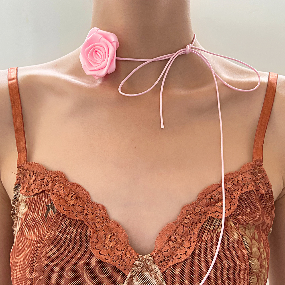 Vintage Style Simple Style Flower Cloth Women's Choker display picture 5