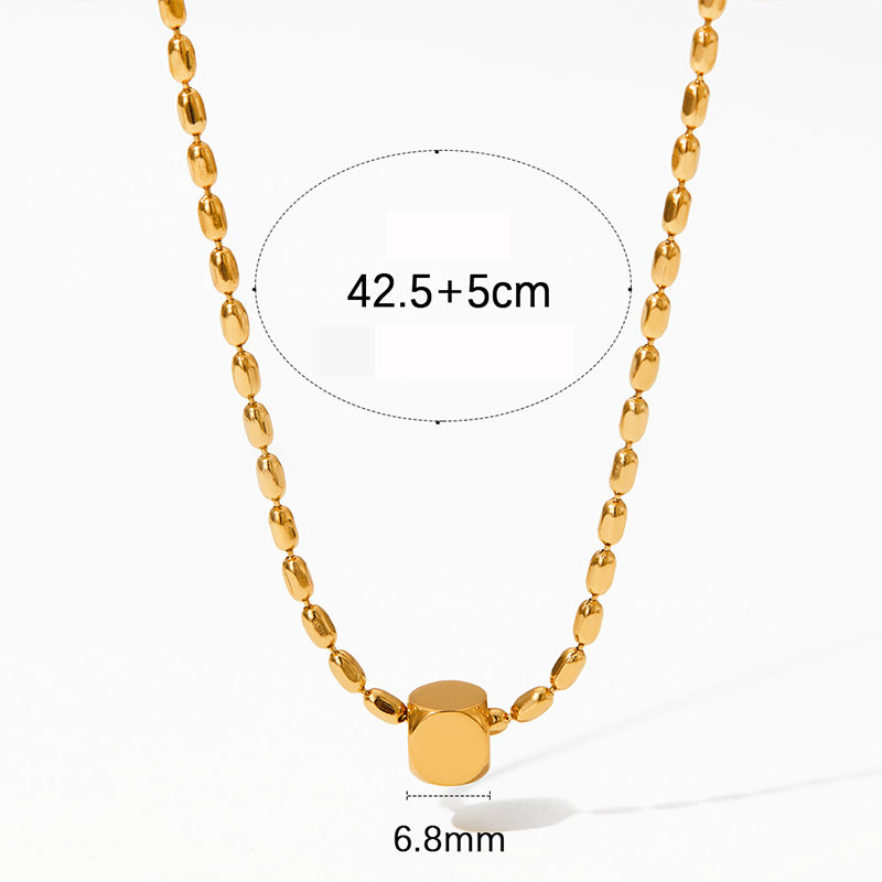 304 Stainless Steel 16K Gold Plated White Gold Plated Gold Plated Casual Simple Style Plating Solid Color Long Necklace Necklace display picture 5