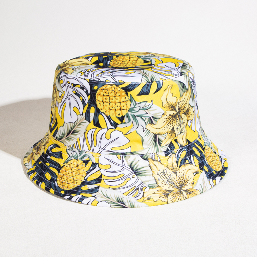 Unisex Casual Classic Style Streetwear Coconut Tree Flamingo Wide Eaves Bucket Hat display picture 9