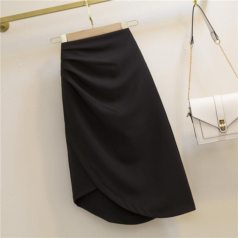 Summer Spring Autumn Simple Style Classic Style Simple Solid Color Rayon Spandex Polyester Midi Dress Skirts display picture 4