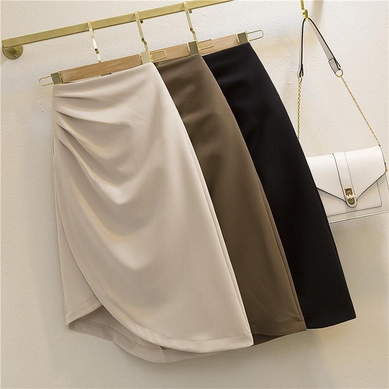 Summer Spring Autumn Simple Style Classic Style Simple Solid Color Rayon Spandex Polyester Midi Dress Skirts display picture 8