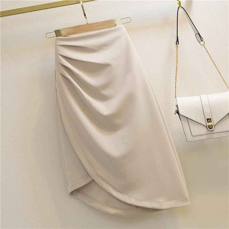 Summer Spring Autumn Simple Style Classic Style Simple Solid Color Rayon Spandex Polyester Midi Dress Skirts display picture 5