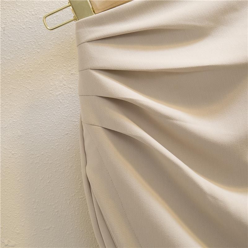 L'été Le Printemps Automne Style Simple Style Classique Simple Couleur Unie Rayonne Spandex Polyester Robe Mi-longue Jupes display picture 2