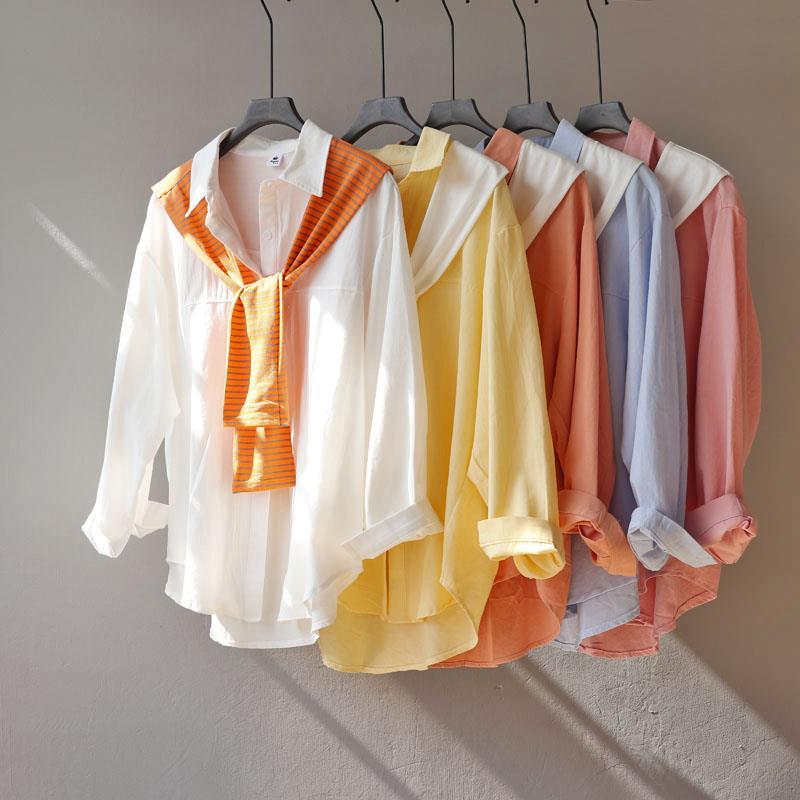 Women's Blouse Long Sleeve Blouses Casual Classic Style Simple Solid Color display picture 15
