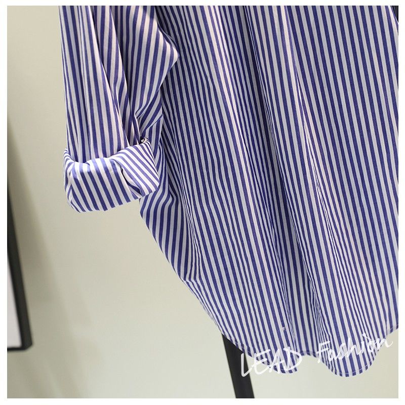 Women's Blouse Long Sleeve Blouses Pocket Washed Casual Simple Style Stripe display picture 24