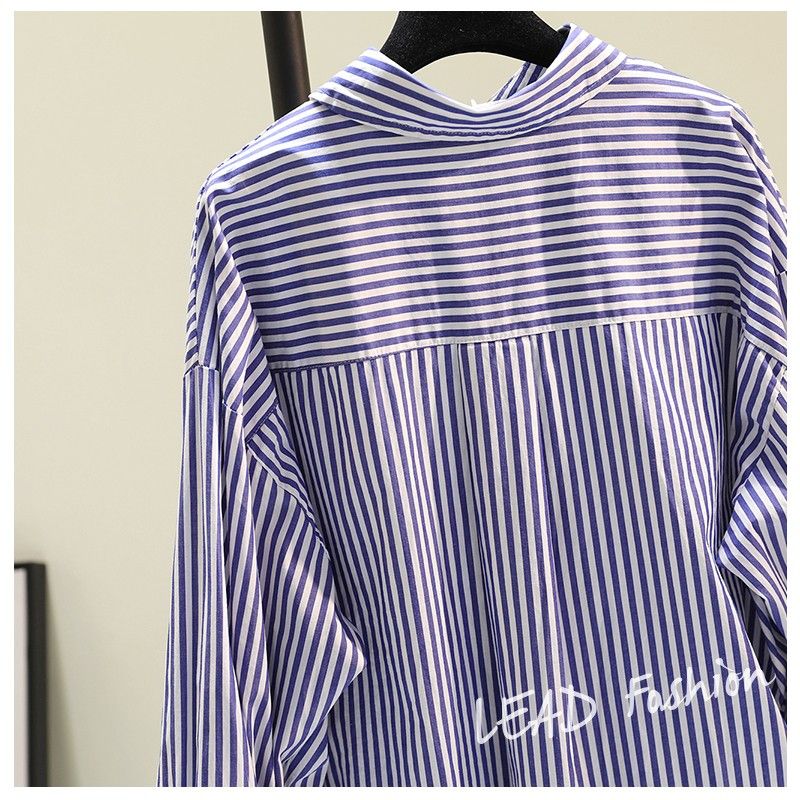 Women's Blouse Long Sleeve Blouses Pocket Washed Casual Simple Style Stripe display picture 27