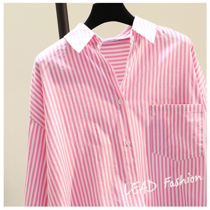 Women's Blouse Long Sleeve Blouses Pocket Washed Casual Simple Style Stripe display picture 22