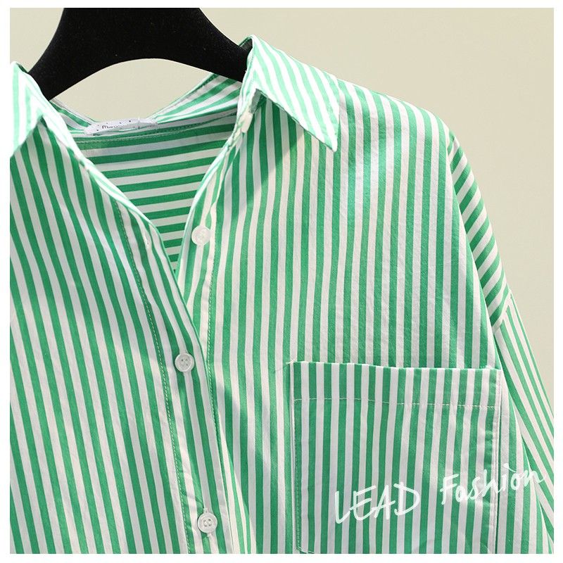 Women's Blouse Long Sleeve Blouses Pocket Washed Casual Simple Style Stripe display picture 14